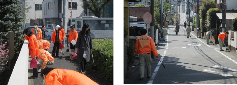 写真：地域清掃活動『オレンジday』