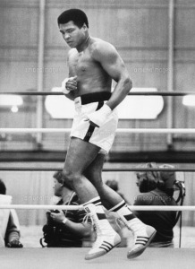 Muhammad Ali Training in a Boxing Ring
